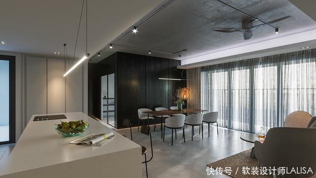 简黑|极简白很美,来看看这个260㎡的极简黑,也很惊艳