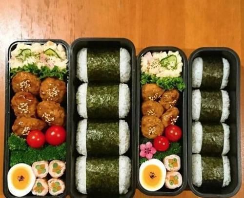 海苔饭团|日本一对兄妹的便当，吸引3万人围观，强迫症表示看起来好爽
