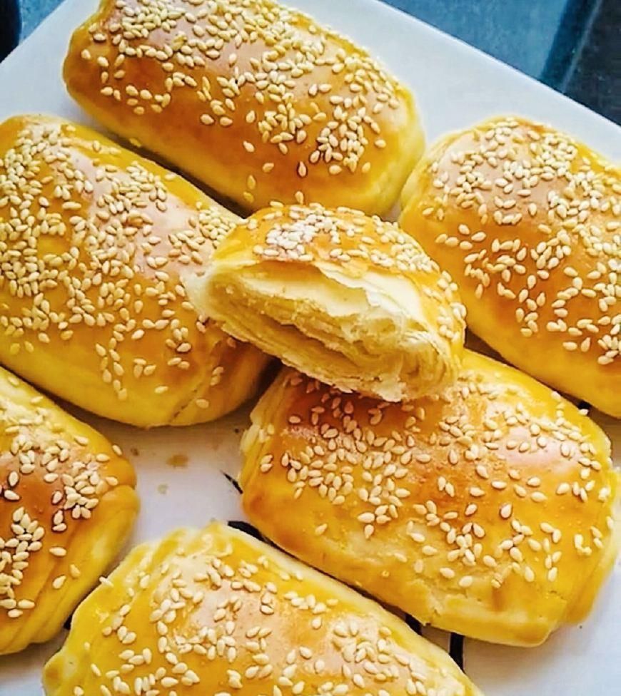  不用|不要被图片吓到，超级简单，不用发面，外焦内软，芝麻五香饼做法