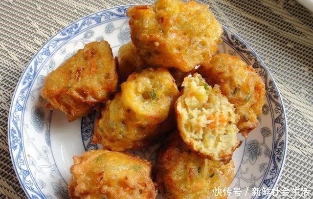 诀窍|想吃萝卜丸子不用买,只要掌握两个诀窍,加入两样东西,个个酥脆