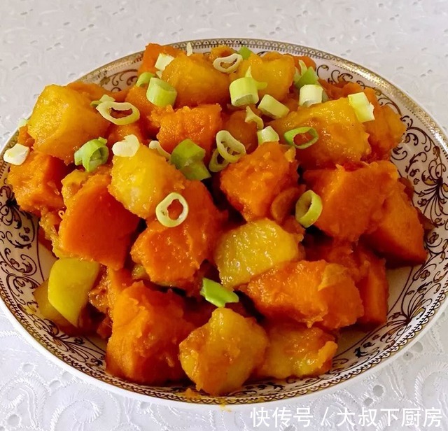 土豆|秋天到,南瓜俏!大叔教你南瓜炖土豆,香糯绵软,简单易学,好吃