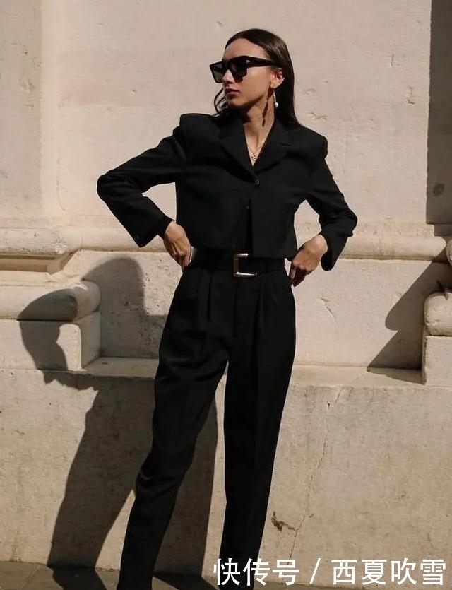 分烟管裤|九分裤+平底鞋,才是早秋最潮搭配