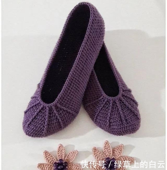  万能|拆下旧鞋子的鞋底，钩织几双万能平底鞋，天天都有新鞋穿，附教程