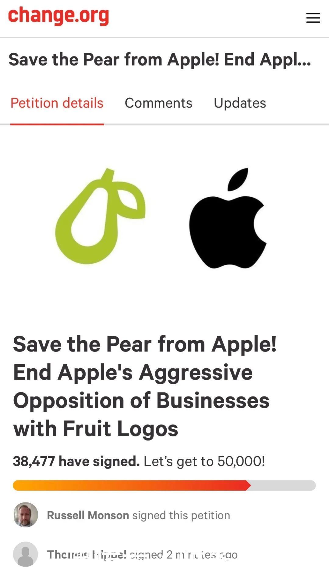 乔布斯|苹果”把“梨”给告了,网友:大可不必!