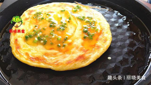  发面|家常版葱花鸡蛋饼，不发面不烫面，简单几步，酥软好吃，凉了不硬