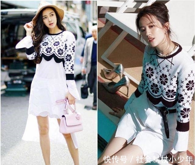  到底|杠上了？刘亦菲和杨颖6次撞衫，120斤和90斤到底谁赢了？