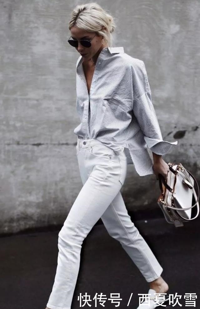 分烟管裤|九分裤+平底鞋,才是早秋最潮搭配