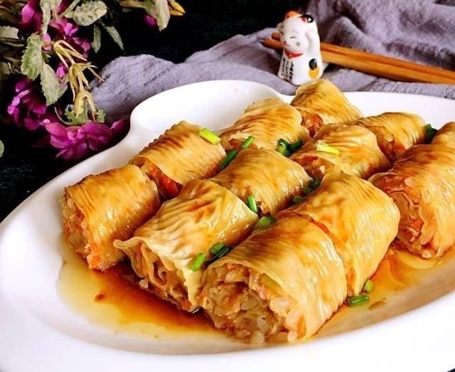 家人|豆皮糯米卷，清蒸不腻，深受家人喜爱