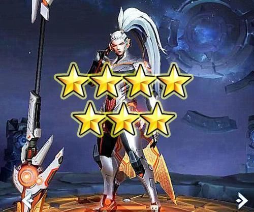 龙吟|韩信皮肤口碑排行榜,白龙吟1星,街霸5星,而这款新生儿满天星