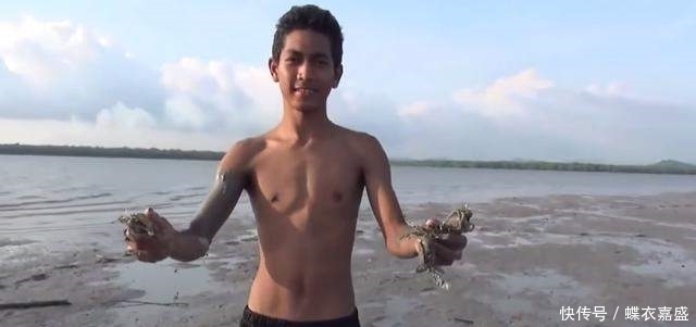 皮皮虾|海滩上发现有两个小洞 男子竟把腿伸进去 大呼: 原来它住在里面