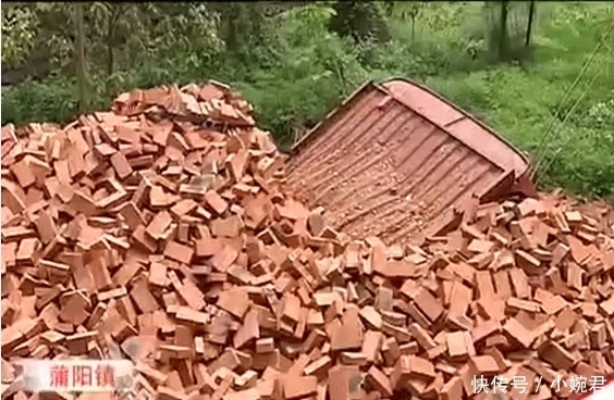  拉满砖|拉满砖的大挂车翻车冲进村民自留地，村民：要车可以，先赔30年损失费