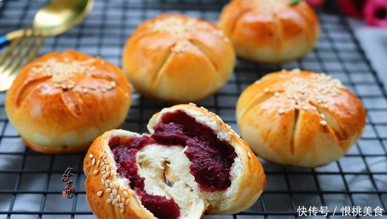 紫薯馅|今年中秋,我家用此款点心代替月饼,低糖低热量,老少喜欢吃