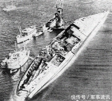 炸出|5万2900吨战列舰:被7艘航母舰载机轰炸,最终被炸出5米大洞