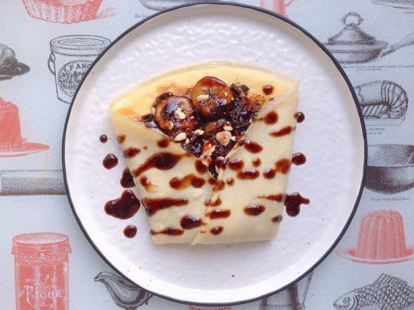  花生酱|香蕉花生酱巧克力可丽饼