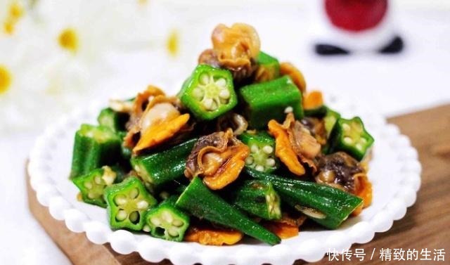 好吃|辣根拌秋葵毛蛤的做法,味道浓郁,营养丰富,口感爽滑,非常好吃