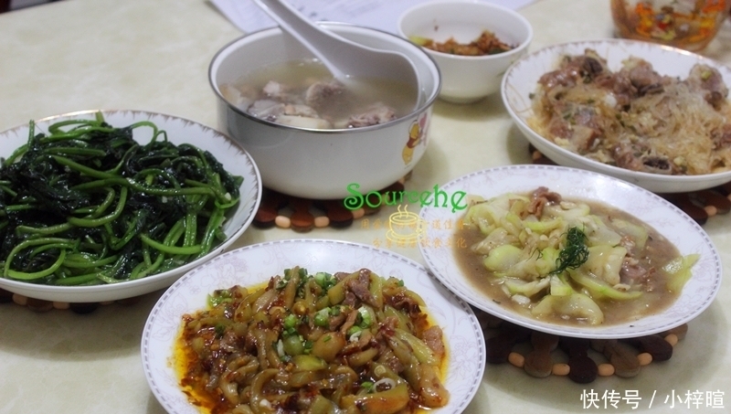 半小时|周末回老家,婆婆花了半小时做了四菜一汤,不足50元,有荤有素