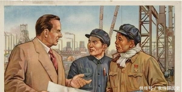 万古长青|少见中苏宣传画,学习苏联经验,友谊万古长青