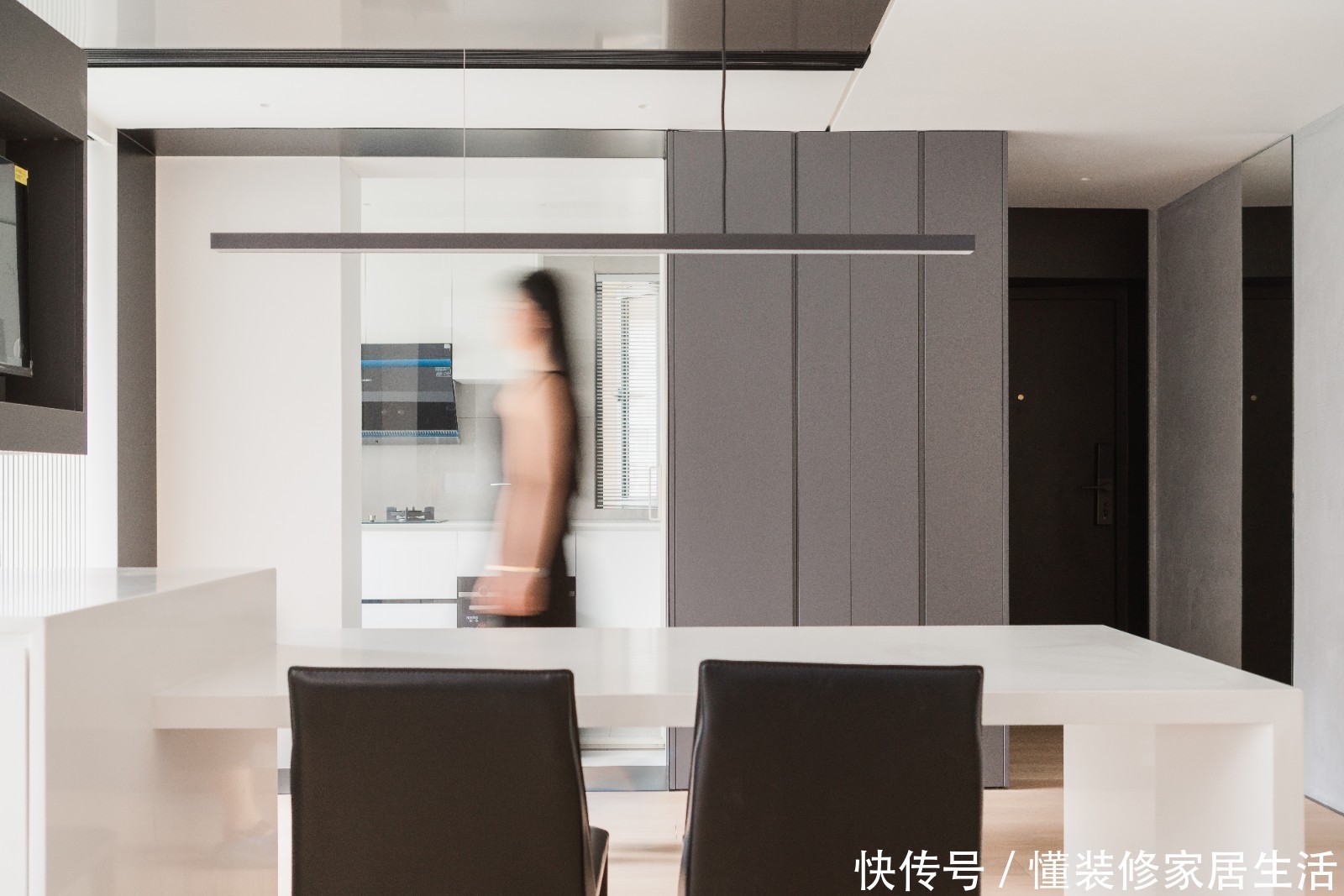  开放式|上海小姑娘的100㎡新家，全屋开放式布局，入户第一眼，就着迷了