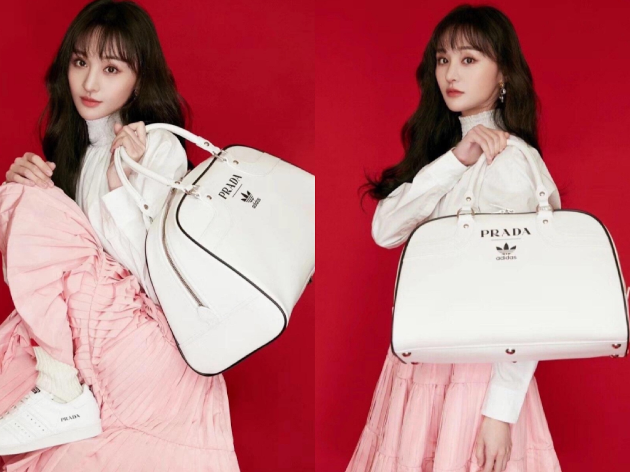 少女|郑爽粉蓝纱裙搭配帆布鞋,很是少女感,少女爽妹子似乎又回来了!