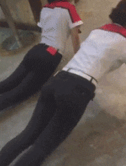 运动型|搞笑GIF：听说男生都喜欢运动型的女生，那我呢？