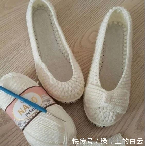  万能|拆下旧鞋子的鞋底，钩织几双万能平底鞋，天天都有新鞋穿，附教程